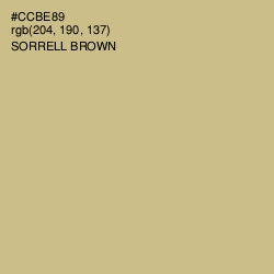 #CCBE89 - Sorrell Brown Color Image